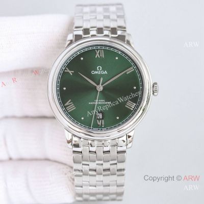 BLS Factory Clone Omega De Ville Prestige 8800 Green Dial Stainless Steel Watches